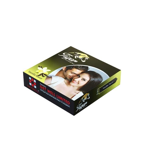 Tiger Condoms Plain Vanilla Flavor
