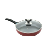 TOPPER NONSTICK GLAMOUR FRY PAN WITH LID RED 22 CM