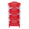 STYLE FENCE RACK 4 STEP (BIG) - RED & WHITE