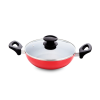 TOPPER NONSTICK KARAI WITH LID RED 24 CM