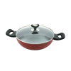 TOPPER NON STICK GLAMOUR KARAI WITH LID RED 22 CM