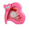 HEART TABLE CLOCK -PINK