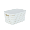 RFL  CAINO RTG BASKET WITH LID 6.75L OFF WHITE