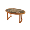 6 SEATED DELUXE TABLE-PRINT S/W FLOWER (PL/L)-TEL