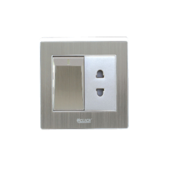 CLICK-ART-2 PIN SOCKET WITH SWITCH,10A