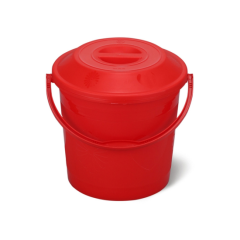 DESIGN BUCKET WITH LID 16L - RED 86318