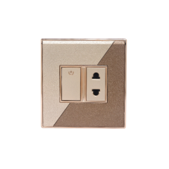 CLICK MARIGOLD 2PIN SOCKET WITH SWITCH