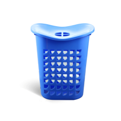 RTG LAUNDRY BASKET WITH LID BLUE 87029
