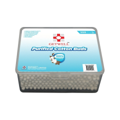 GETWELL PURIFIED COTTON BUDS 200 PCS BOX