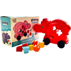 HIPPO PUZZLE CAR - RED