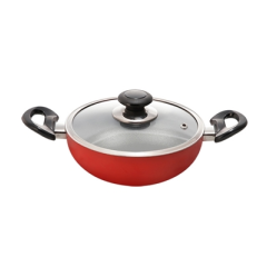 TOPPER NONSTICK GLAMOUR DEEP FRY PAN WITH LID (RED) 28 CM 805609