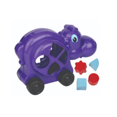 HIPPO PUZZLE CAR - PURPLE