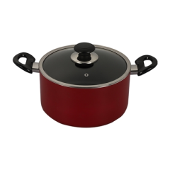 TOPPER NONSTICK GLAMOUR CASSEROLE WITH LID IB (RED) 28 CM