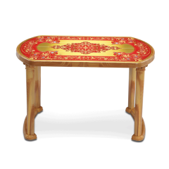 Dining Table 4 Seat Semi Oval P/L Print Crown SW 938925