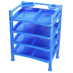 SHOE RACK MODERN 4 STEP SM BLUE 