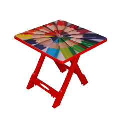 BABY FOLDING TABLE PRINTED PENCIL RED 