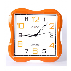 Turban SQ Curve Wall Clock-Orange