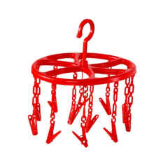 Hanger Round Red 12 Clips