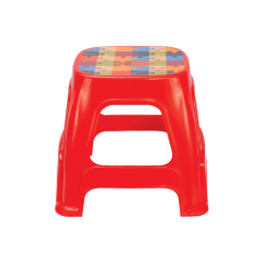 SQUARE STOOL HIGH RED