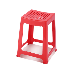 TIMBER STOOL HIGH RED