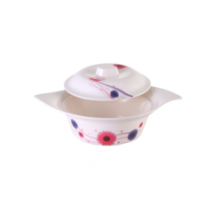 FLOWER SOUP BOWL WITH LID-RAINBOW
