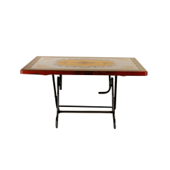 6 SEATED SQUARE TABLE-PRINT R/W DIAMOND(ST/L)-TEL