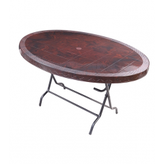 6 SEATED DELUXE TABLE ROSE WOOD  ST/L