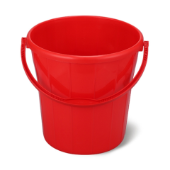 PLASTIC HANDLE SQUARE BUCKET RED 10 LITERS