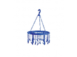 HANGER ROUND BLUE 12 CLIPS
