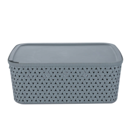 Caino Rtg Basket With Lid 15L Gray