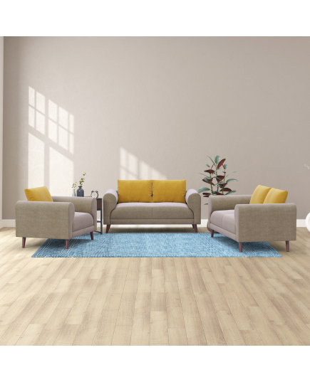 TOKYO Wooden Double Sofa I SDC-368-3-1-20 (Gray & Yellow) 991190