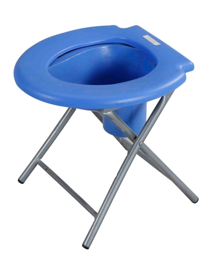 Rodo Folding Commode Stool Blue