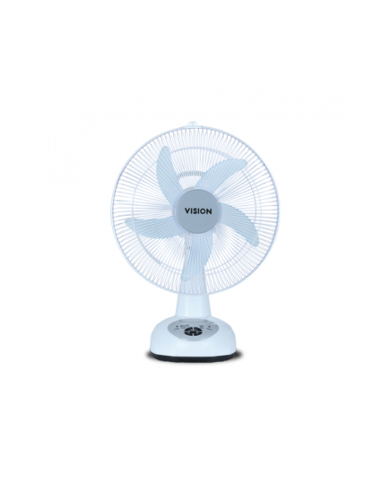 VISION Rechargeable Table Fan 14'' White USB Charger