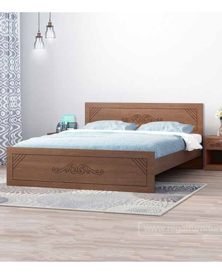 Regal Lotus Laminated Board Double Bed 994208