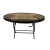 6 SEATED DELUXE TABLE-PRINT BLACK FLOWER (ST/L)