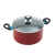 TOPPER NON STICK GLAMOUR CASSEROLE WITH LID RED 22 CM