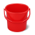 PLASTIC HANDLE SQUARE BUCKET RED 8 LITERS