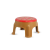 TWO COLOR PRESIDENT STOOL SANDAL WOOD & RED