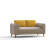 TOKYO Wooden Double Sofa I SDC-368-3-1-20 (Gray & Yellow) 991190