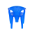 KING COMMODE CHAIR W/O LID SM BLUE