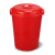 DRUM BUCKET WITH LID 80 LITERS RED