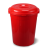 DRUM BUCKET WITH LID 40 LITERS RED
