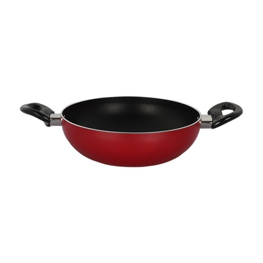 TOPPER NONSTICK KARAI WITH LID RED 26 CM