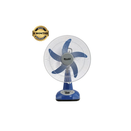 CLICK RECH. TABLE FAN-14''(BLUE)-USB CHARGER
