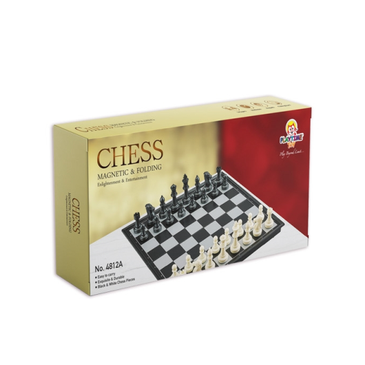 PLAYTIME  MAGNETIC CHESS BOARD B& W