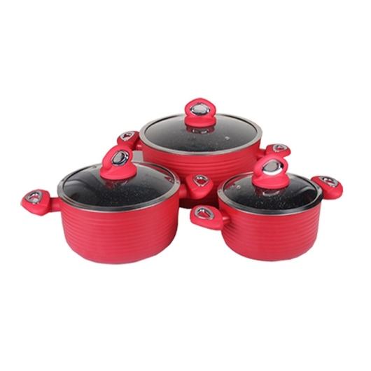 TOPPER NONSTICK CASSEROLE SET WITH GLASS LID