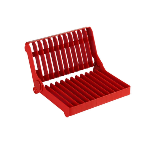 SMART DISH RACK WITH TRAY RED