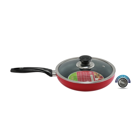 TOPPER NONSTICK GLAMOUR FRY PAN WITH LID IB (RED) 26 CM