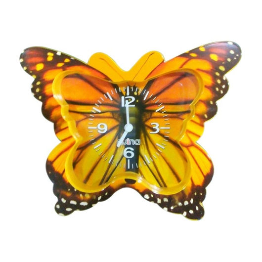 RFL  BUTTERFLY TABLE CLOCK YELLOW