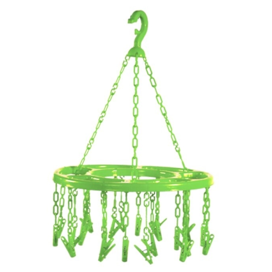 RFL  ROUND HANGER 24 CLIPS LIME GREEN